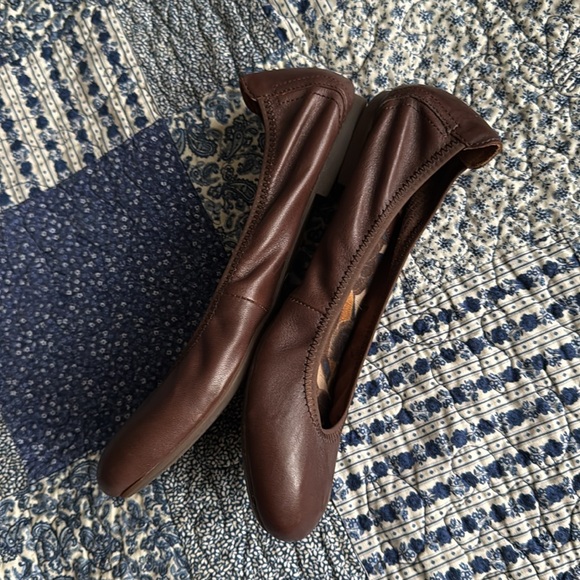 Born Brown Leather Ballet Flats - Picture 2 of 4